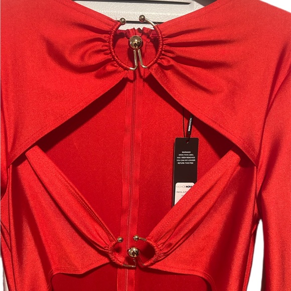 Fashion Nova Vibrant Red Cutout Jumpsuit - Picture 2 of 2